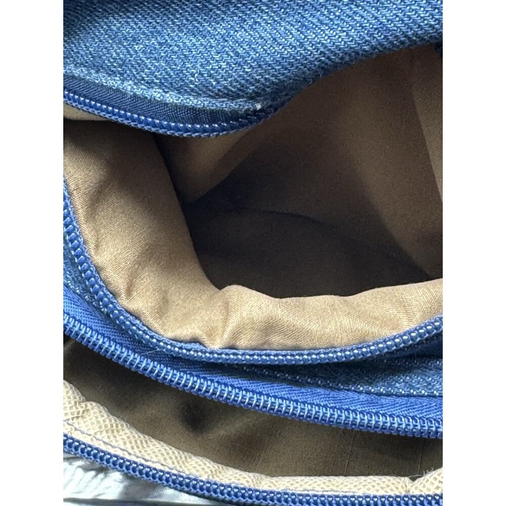 Organizzi Blue Denim Crossbody Travel Bag Retro Boho Multi Pocket - Picture 10 of 12